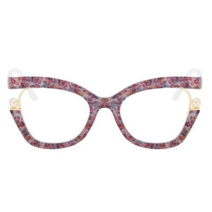 Spykay™ EG26758 Anti-blue Light Pearl Decor Irregular Oversized Eyeglasses - image 11