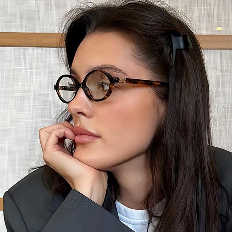 Spykay™ EG60663  Anti-blue Light Vintage Oval Frame Eyeglasses