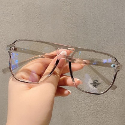 Spykay™ EG26676 Double Bridges Square Frames Anti-blue Light Eyeglasses - Grey - image 18