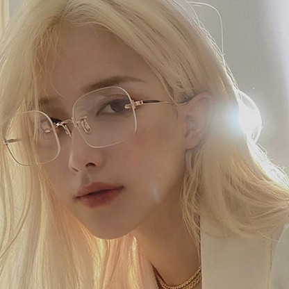 Spykay™ EG26888 Square Frame Anti-blue Light Retro Rimless Glasses - image 5