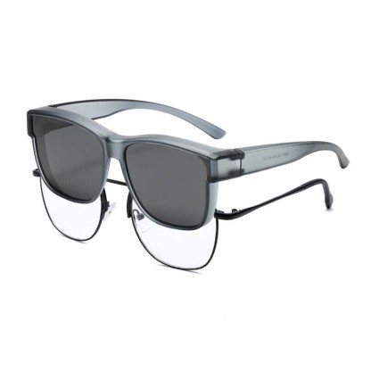 Spykay™ SG61038 Fit Over Glasses Square Frame Polarized Sunglasses - Grey - image 9
