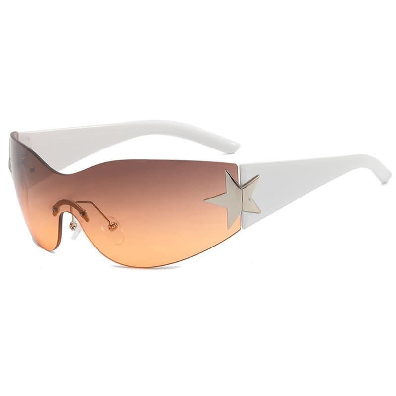 Spykay™ SG60726 Star One-piece Rimless Y2K Cyberpunk Aviator Sunglasses