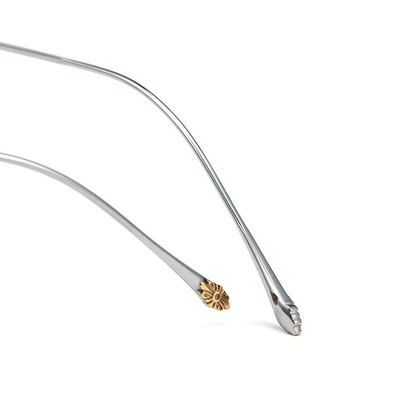 Spykay™ EG26917 Unsiex Retro Chrome Hearts Square Titanium Frame Anti-blue Light Rimless Glasses - image 11