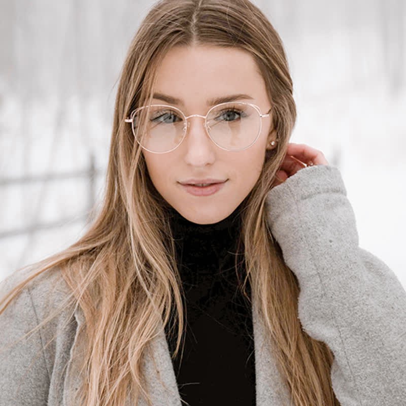 Spykay™ EG26840 Fashion Cat-Eye Metal Oval Frame Anti-blue Light Glasses - image 6