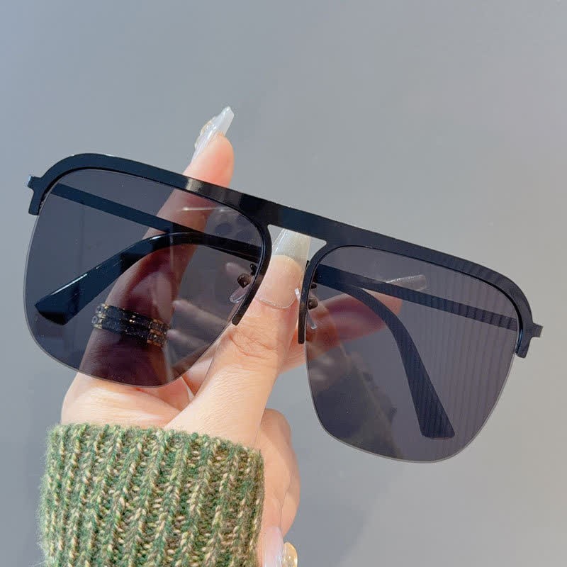 Spykay™ SG60864 Square Frame Semi-Rimless Oversized Sunglasses - image 12