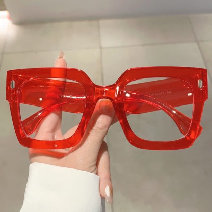 Spykay™ EG26878 Anti-blue Light Oversized Square Thick Frames Eyeglasses - Red - image 16