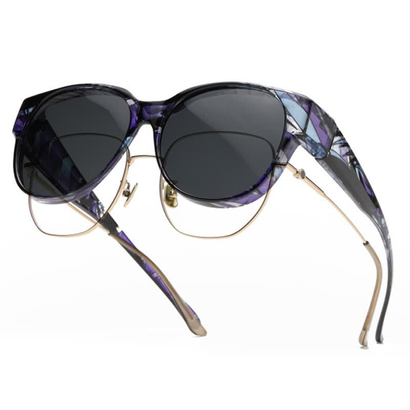 Spykay™ SG60958 Fit Over Glasses Floral Frame Polarized Sunglasses for Driving - D - image 7
