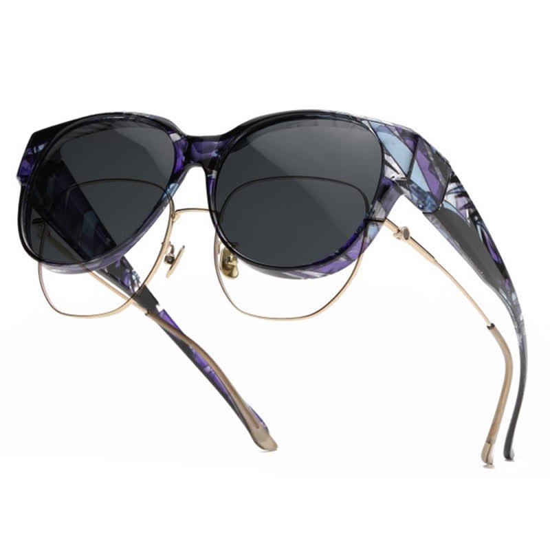 Spykay™ SG60958 Fit Over Glasses Floral Frame Polarized Sunglasses for Driving - D - image 7