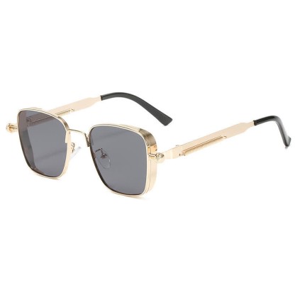 Spykay™ SG61005 Steampunk Square Frame Spring Temples Retro Sunglasses - Golden - image 6