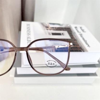 Spykay™ EG1013 Women's TR90 Oval Frame Fashion Minimalist Blue Light Blocking Glasses, Suitable For School - image 4