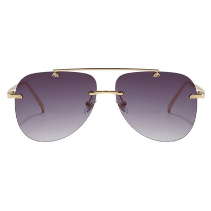 Spykay™ SG60888 Rimless Double Bridges Retro Aviator Sunglasses