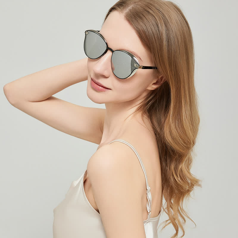 Spykay™ SG60950 Polarized Vintage Round Frame Mirror Lenses Trendy Sunglasses - image 10