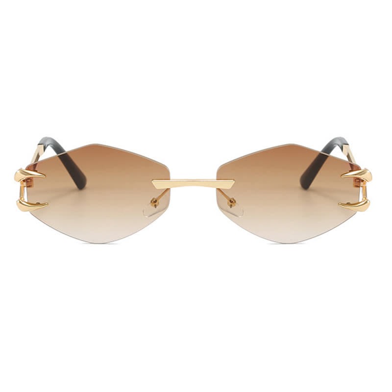 Spykay™ SG60856 Claw Temples Geometric Rimless Hipster Sunglasses - image 5