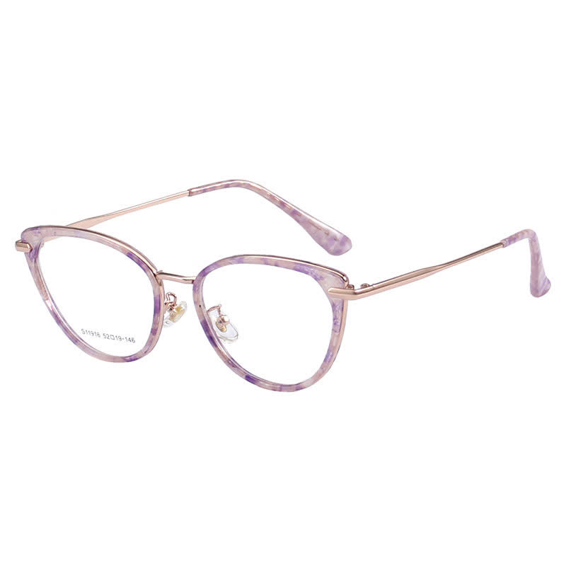 Spykay™ EG26876 Classic Simple Cat-Eye Anti-blue Light Fashion Glasses - Purple Floral - image 8