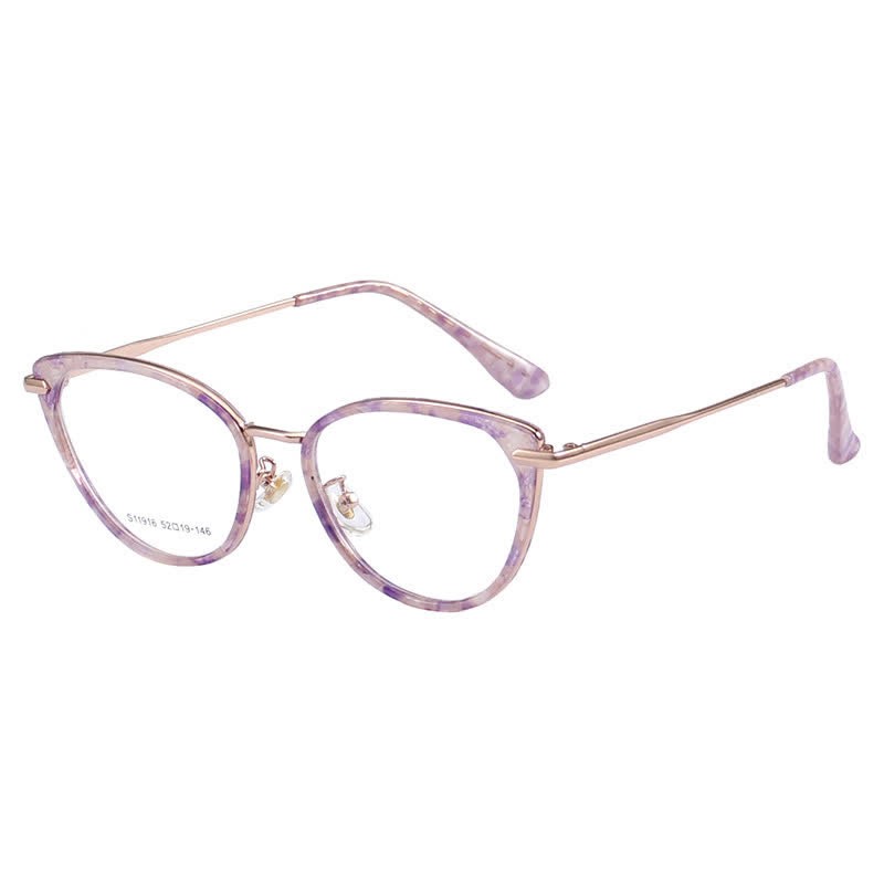 Spykay™ EG26876 Classic Simple Cat-Eye Anti-blue Light Fashion Glasses - Purple Floral - image 8