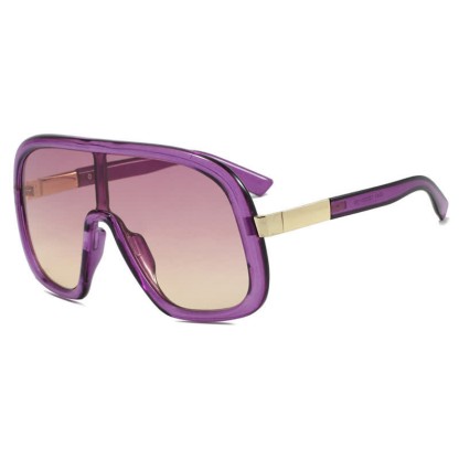 Spykay™ SG60952 Flat Top Double Bridges Oversized Trendy Aviator Sunglasses - Purple - image 3