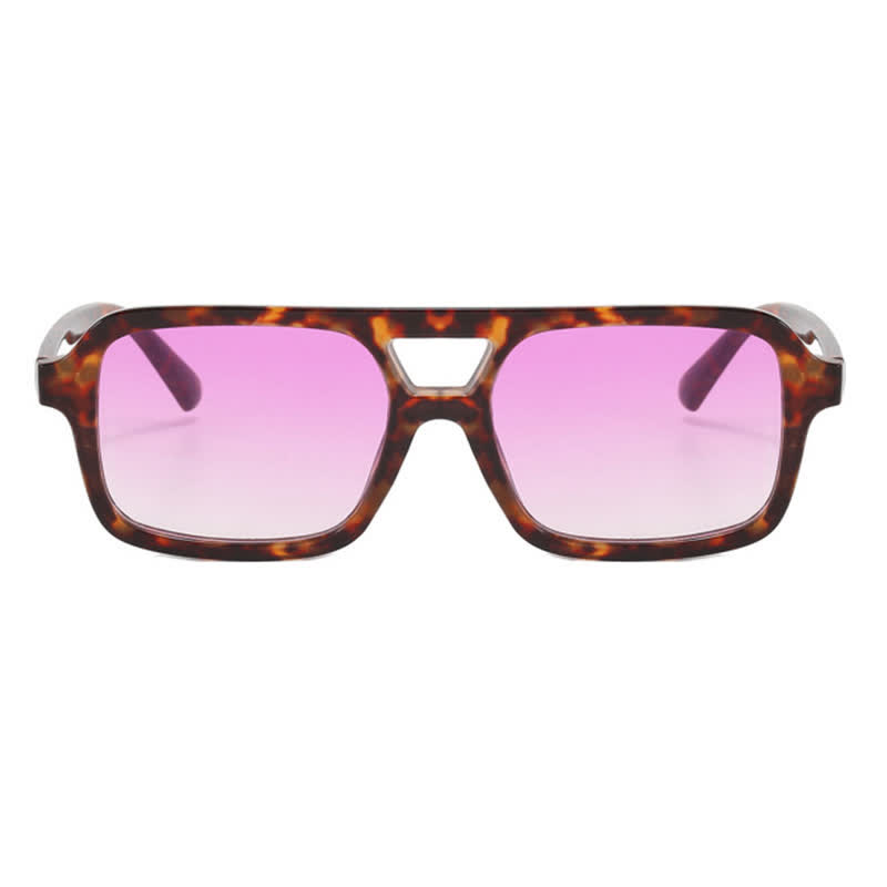 Spykay™ SG60851 Double Bridges Square Frame Retro Sunglasses