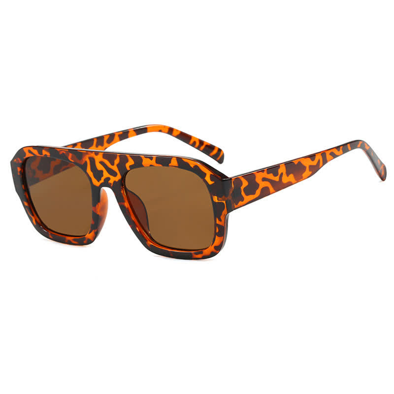 Spykay™ SG60920 Square Large Frame Trendy Sunglasses - Leopard/Brown - image 18
