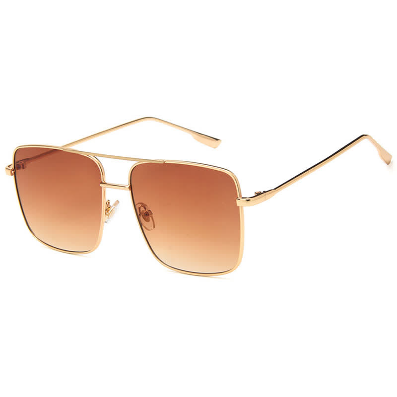 Spykay™ SG60886 Retro Classic Square Frame Double Bridges Sunglasses - Brown - image 6