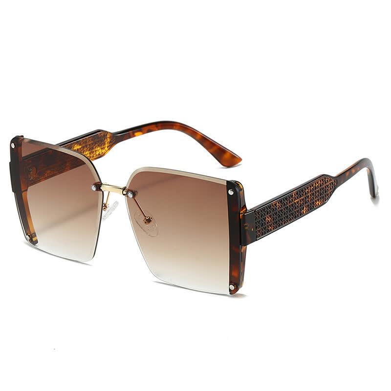 Spykay™ SG60835 Square Frame Oversized Rimless Sunglasses - image 9