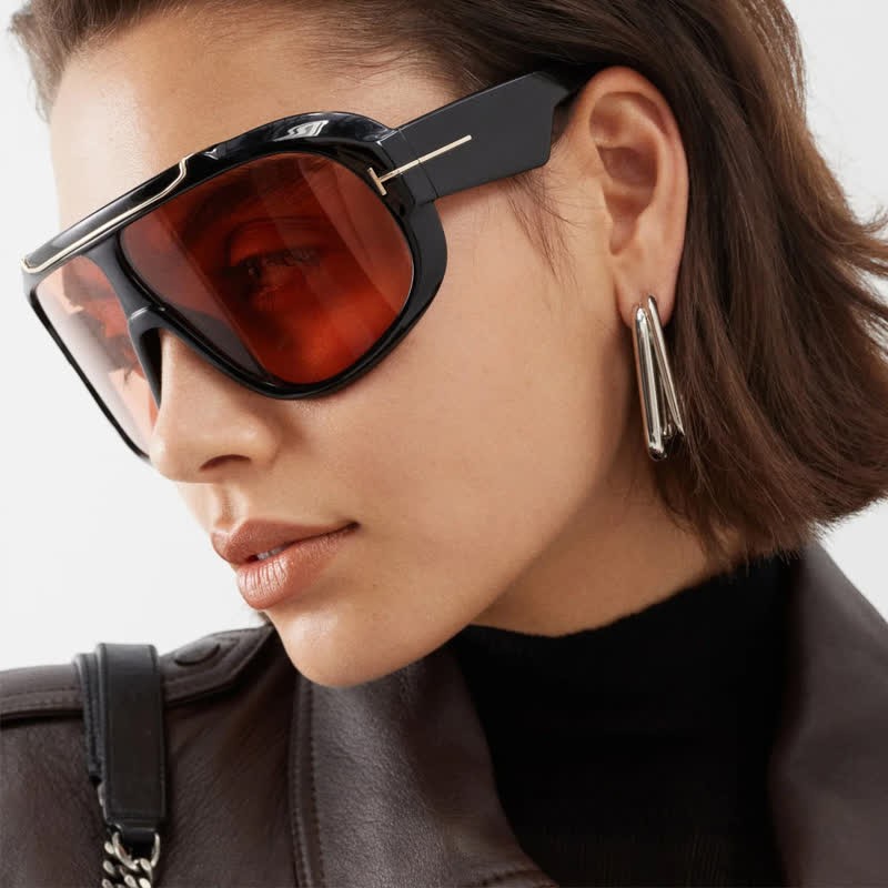 Spykay™ SG60883 'T' Design Oversized Aviator Sunglasses