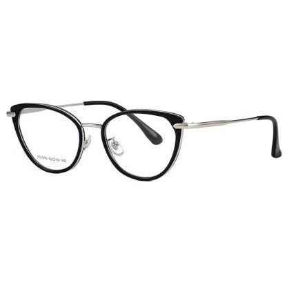 Spykay™ EG26876 Classic Simple Cat-Eye Anti-blue Light Fashion Glasses - Black/Silver - image 19