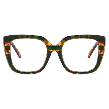 Spykay™ EG26771 Leopard Pattern Square Frame Oversized Glasses