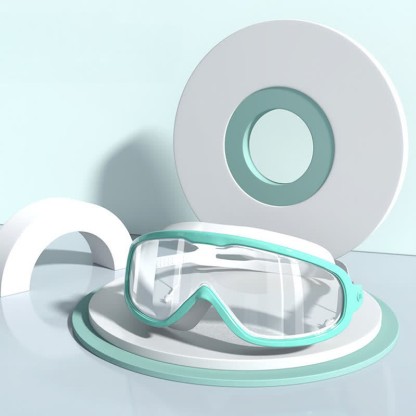 Spykay™ SG60980 Unisex Large Frame Anti Fog Swim Goggles with Earplugs And Case - Green/Clear - image 8