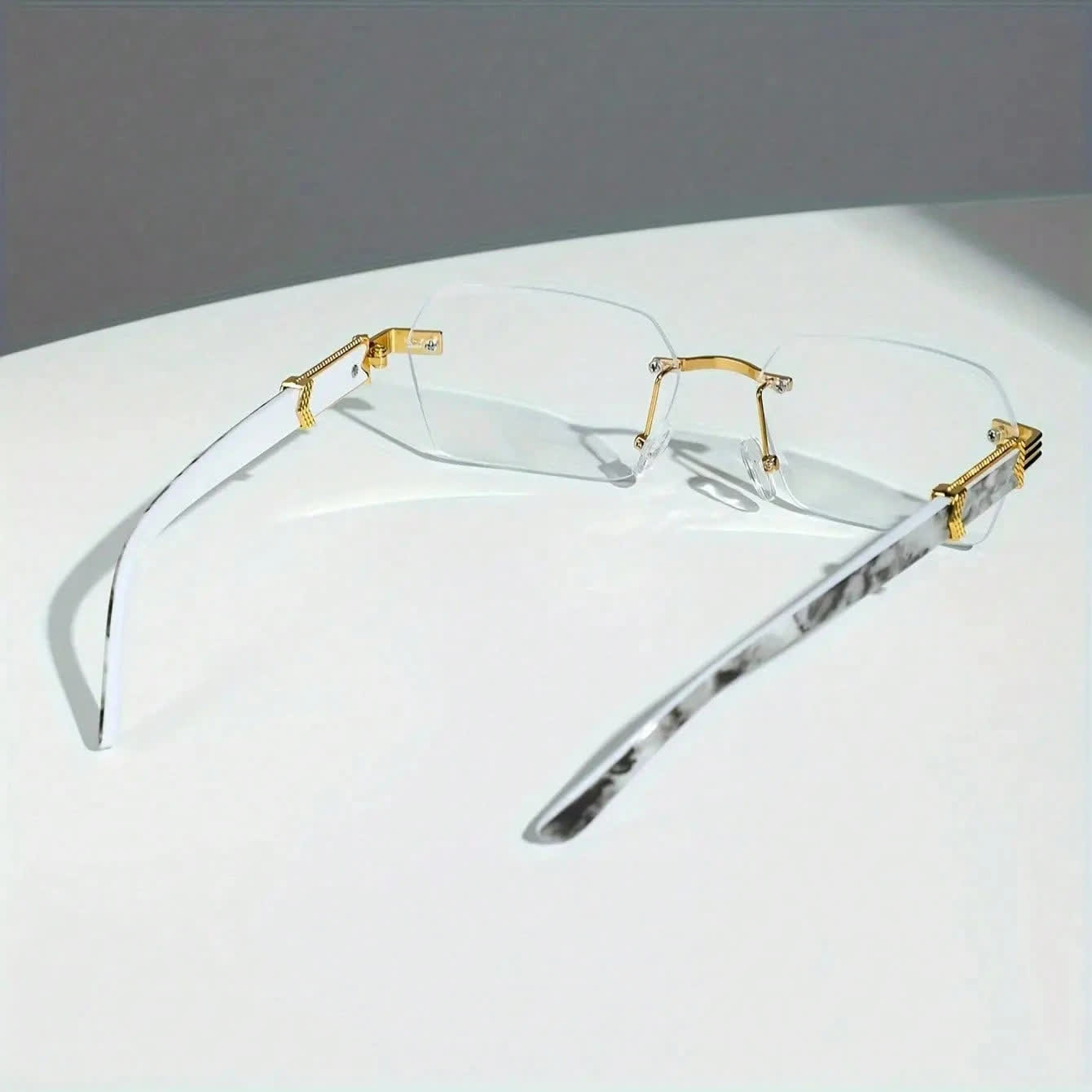 Spykay™EG26685 Rimless Geometric Frame Fashion Glasses - image 3