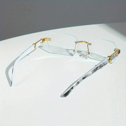 Spykay™EG26685 Rimless Geometric Frame Fashion Glasses - image 3