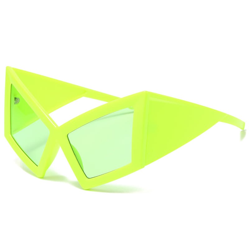 Spykay™ SG61026 Oversized Trendy Y2K Futuristic Cat-Eye Sunglasses - Yellow - image 12