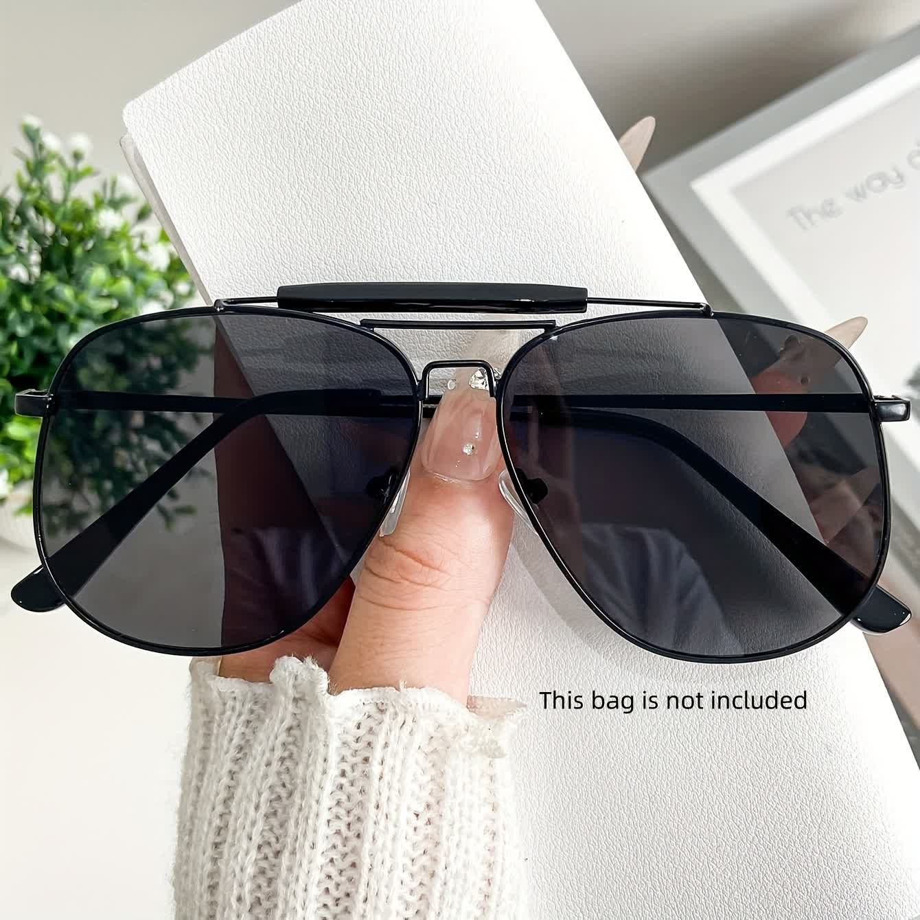 Spykay™ SG60828 Double Bridges Oversized Frame Hipster Aviator Sunglasses