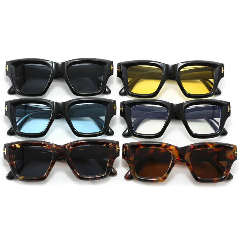 Spykay™ SG60897 Classic Unisex Square Frame 'T' Design Sunglasses