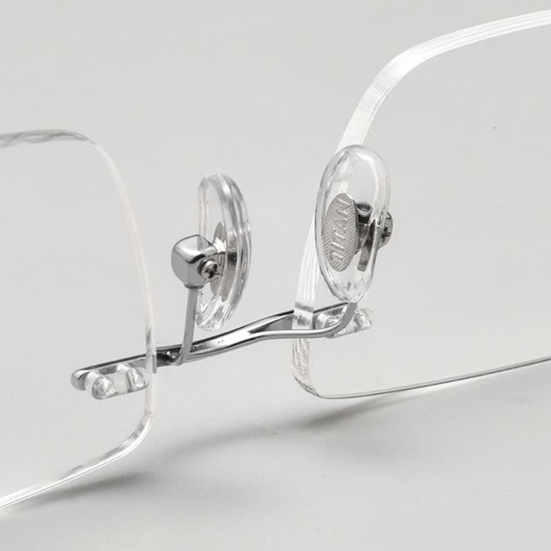 Spykay™ EG26723 Titanium Rectangle Frame Anti-blue Light Hipster Rimless Glasses - image 13