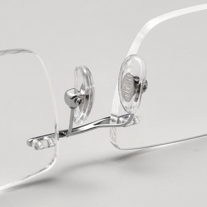 Spykay™ EG26723 Titanium Rectangle Frame Anti-blue Light Hipster Rimless Glasses - image 13
