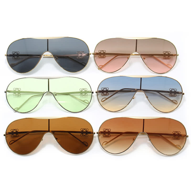 Spykay™ SG60892 Oversized One-piece Aviator Sunglasses