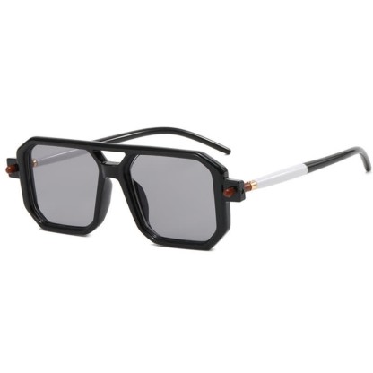 Spykay™ SG60869 Double Bridges Square Frame Sunglasses - Black/Light Grey - image 9