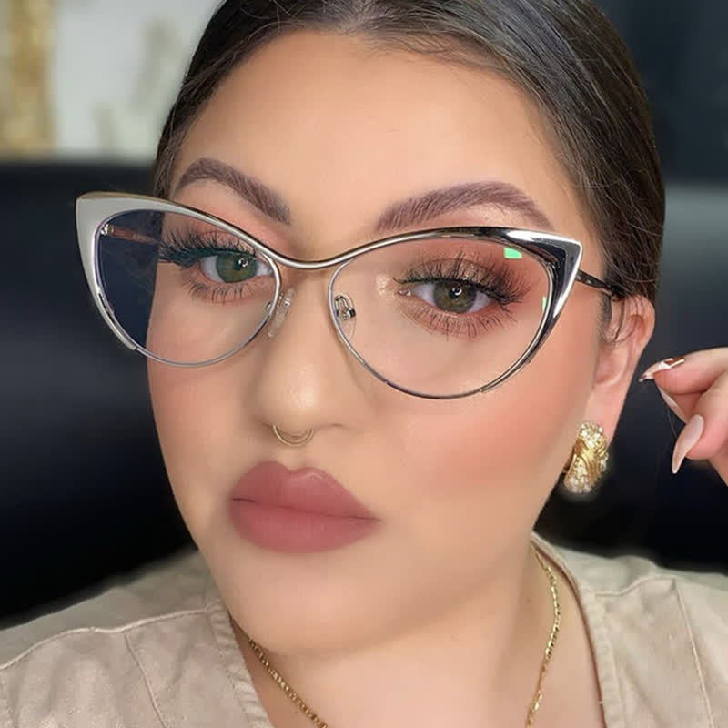 Spykay™ EG26766 Cat-Eye Metal Frame Anti-blue Light Glasses