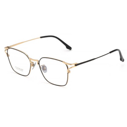 Spykay™ EG26846 Lightweight Titanium Square Frame Anti-blue Light Simple Glasses - Black/Golden - image 5
