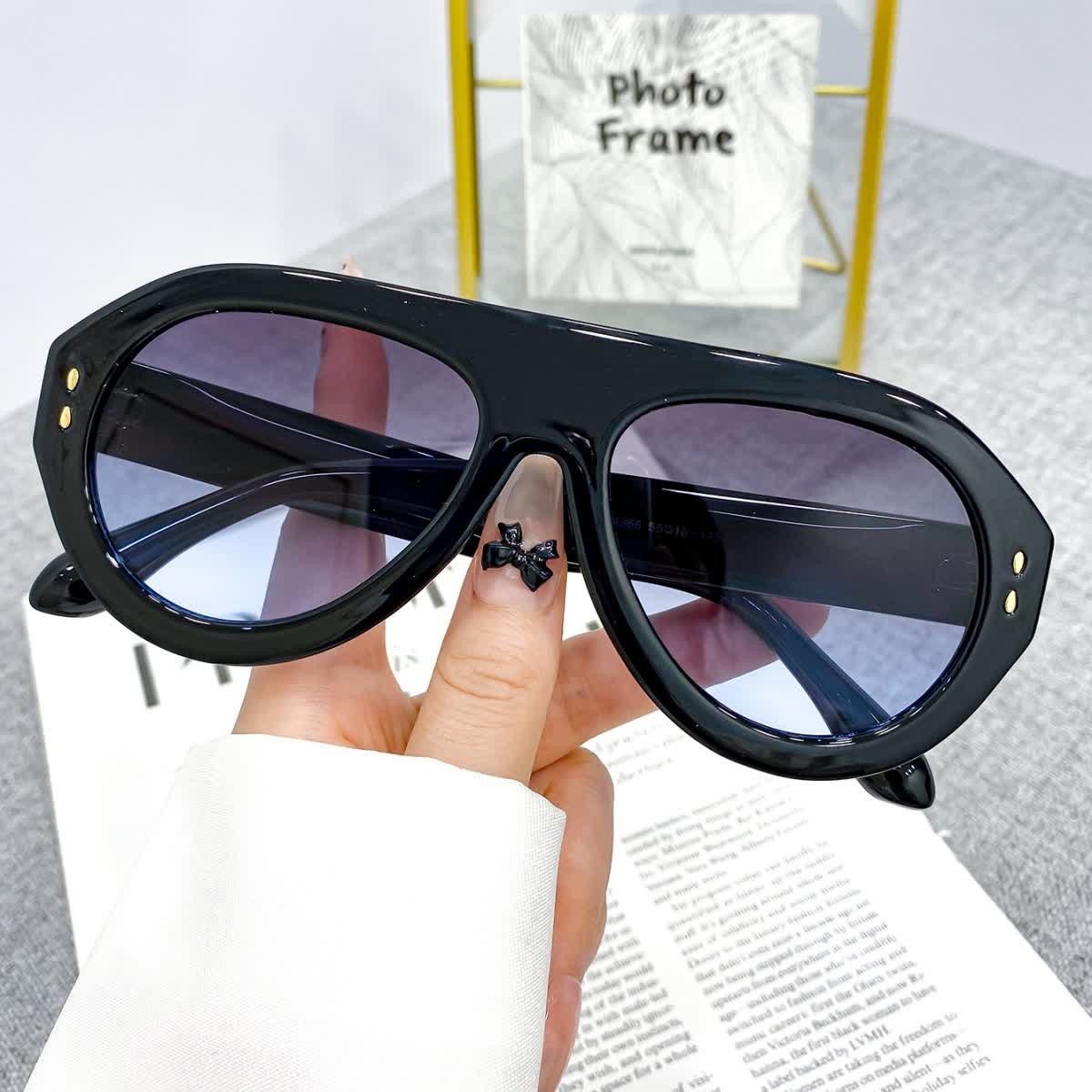 Spykay™ SG60756 Women's Hipster Aviator Sunglasses - Black/Blue - image 20