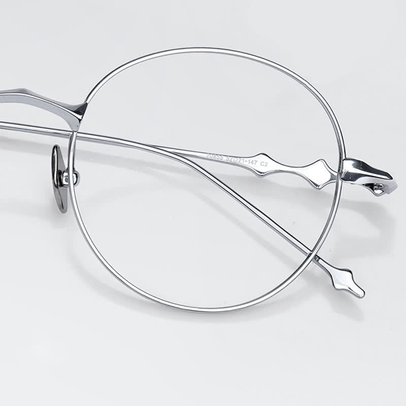 Spykay™ EG26853 Round Titanium Frame Anti-blue Light Classic Glasses - image 11