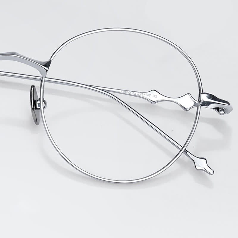 Spykay™ EG26853 Round Titanium Frame Anti-blue Light Classic Glasses - image 11