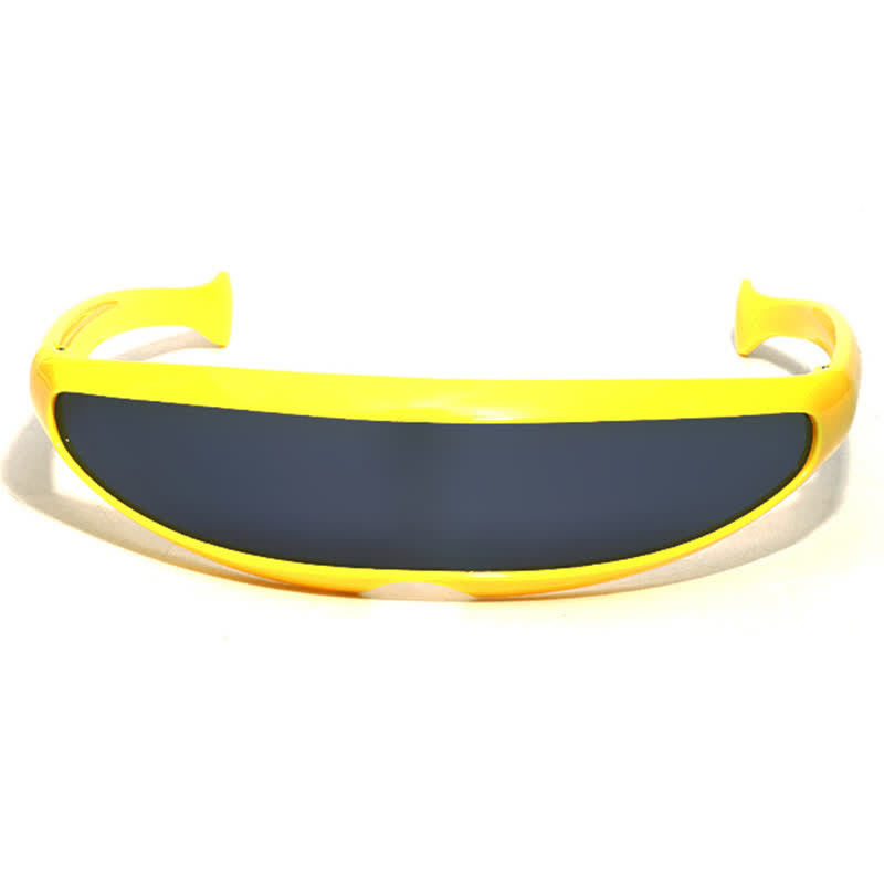 Spykay™ SG61011 One-piece Color Mirror Lens Monolens Cyclops Robotic Futuristic Narrow Y2K Punk Sunglasses - image 27