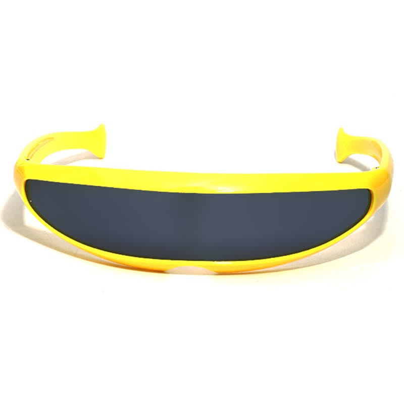 Spykay™ SG61011 One-piece Color Mirror Lens Monolens Cyclops Robotic Futuristic Narrow Y2K Punk Sunglasses - image 27