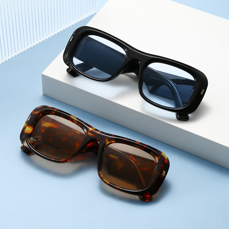 Spykay™ SG60905 Arrow Decor Square Frame Thick Sunglasses