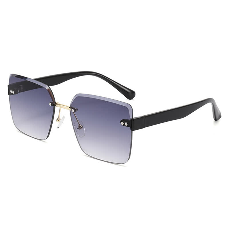 Spykay™ SG61018 Oversized Square Frame Hipster Rimless Sunglasses - Ombre Grey - image 21