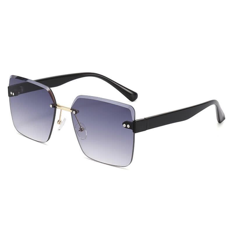 Spykay™ SG61018 Oversized Square Frame Hipster Rimless Sunglasses - Ombre Grey - image 21