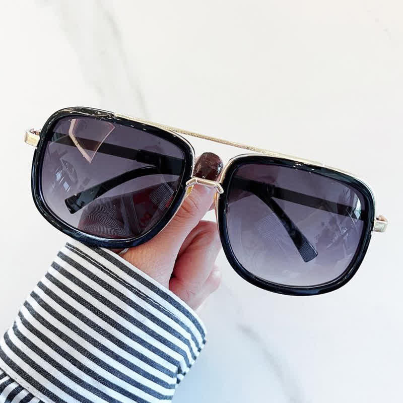 Spykay™ SG1013 Aviator Double Bridges Frame Brown Ombre Tinted Sunglasses - image 12