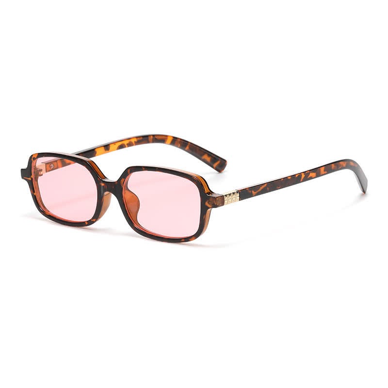 Spykay™ SG60704 Small Rectangle Frames Hipster Sunglasses - Leopard Print/Pink - image 24