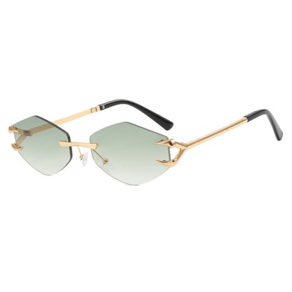 Spykay™ SG60856 Claw Temples Geometric Rimless Hipster Sunglasses - Green - image 20
